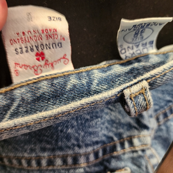 VINTAGE LUCKY BRAND 37 High Waist Button Fly Green Label Denim Jeans 10 RARE! - Picture 6 of 6